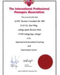 Accreditated by IPMA, UK